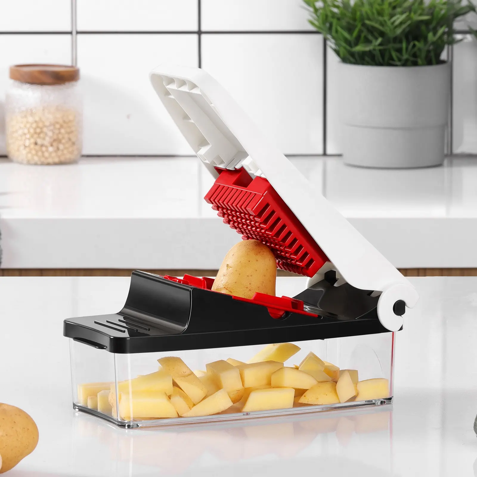 Nhà bếp đa mandoline hành tây Dicer thực phẩm Slicer pháp Fry Cutter Rau thực phẩm Chopper