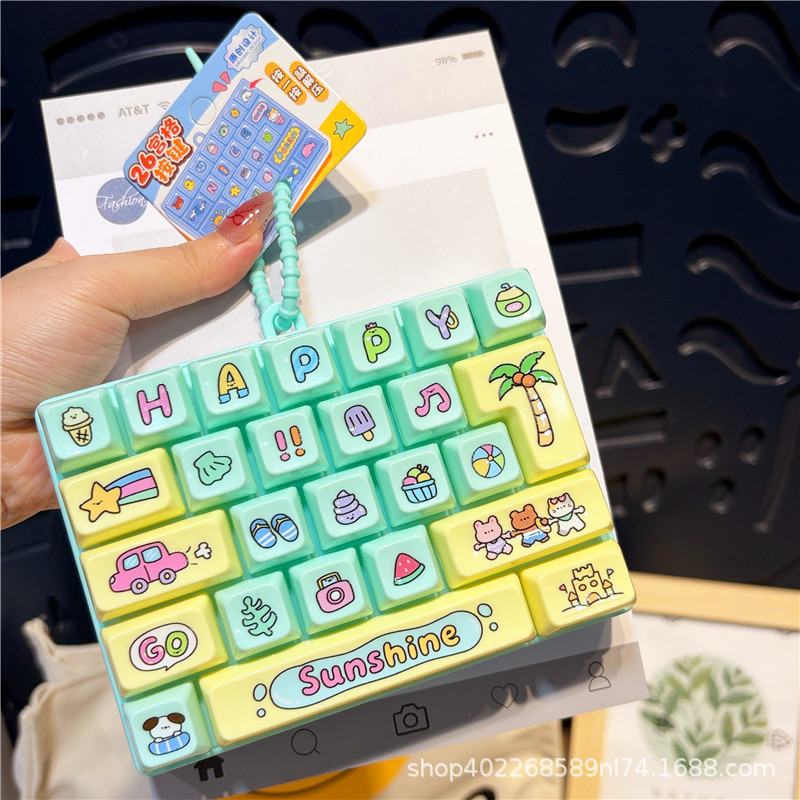 Happy non-stop stress relief 26-key keycap-green