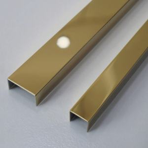Dải thép không gỉ trang trí cạnh kim loại đúc cho tường gạch hồ sơ thép không gỉ Vàng Titan <span class=keywords><strong>TRIM</strong></span> rãnh hình chữ U - Product Image 5