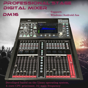 サウンドシステムコンソール用プロオーディオDJミキサーDM16Sサウンドミュージックスピーカーミキサーマシン - Product Image 2