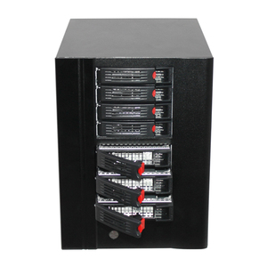 Caja de servidor IPFS Mini ITX NAS al por mayor con 8 bahías intercambiables en caliente aleación de aluminio y plástico ATX factor de forma ventilador almacenamiento de datos de respaldo - Product Image 3