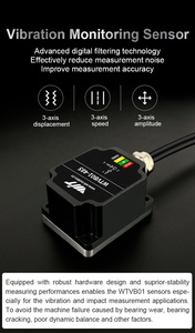 WitMotion sensore di misurazione delle vibrazioni WTVB01-485 ad alta stabilità, velocità di spostamento delle vibrazioni Modbus a 3 assi + ampiezza - Product Image 2