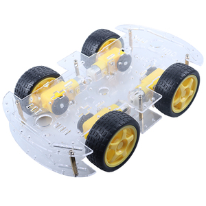 Tscin buny 4WD Smart Robot Auto Transparentes Chassis für Education & Maker Boards Smart Car DIY Roboter Kit für Arduino - Product Image 2