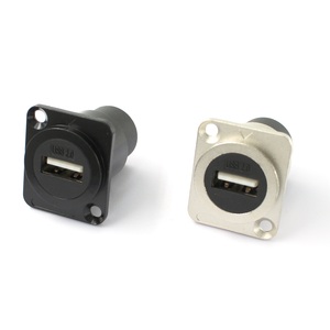 ซ็อกเก็ตดาต้า USB 2.0ตัวเมียกับตัวเมียโมดูลเครือข่ายชนิด D พร้อมแผงฝาครอบอุปกรณ์เชื่อมต่อซ็อกเก็ตชนิด D - Product Image 1