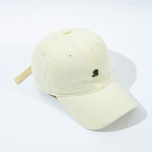 B Logo harf desen yıkanmış pamuk yapılandırılmamış 6 panelli spor beyzbol şapkası stokta yapılandırılmamış kapak - Product Image 4