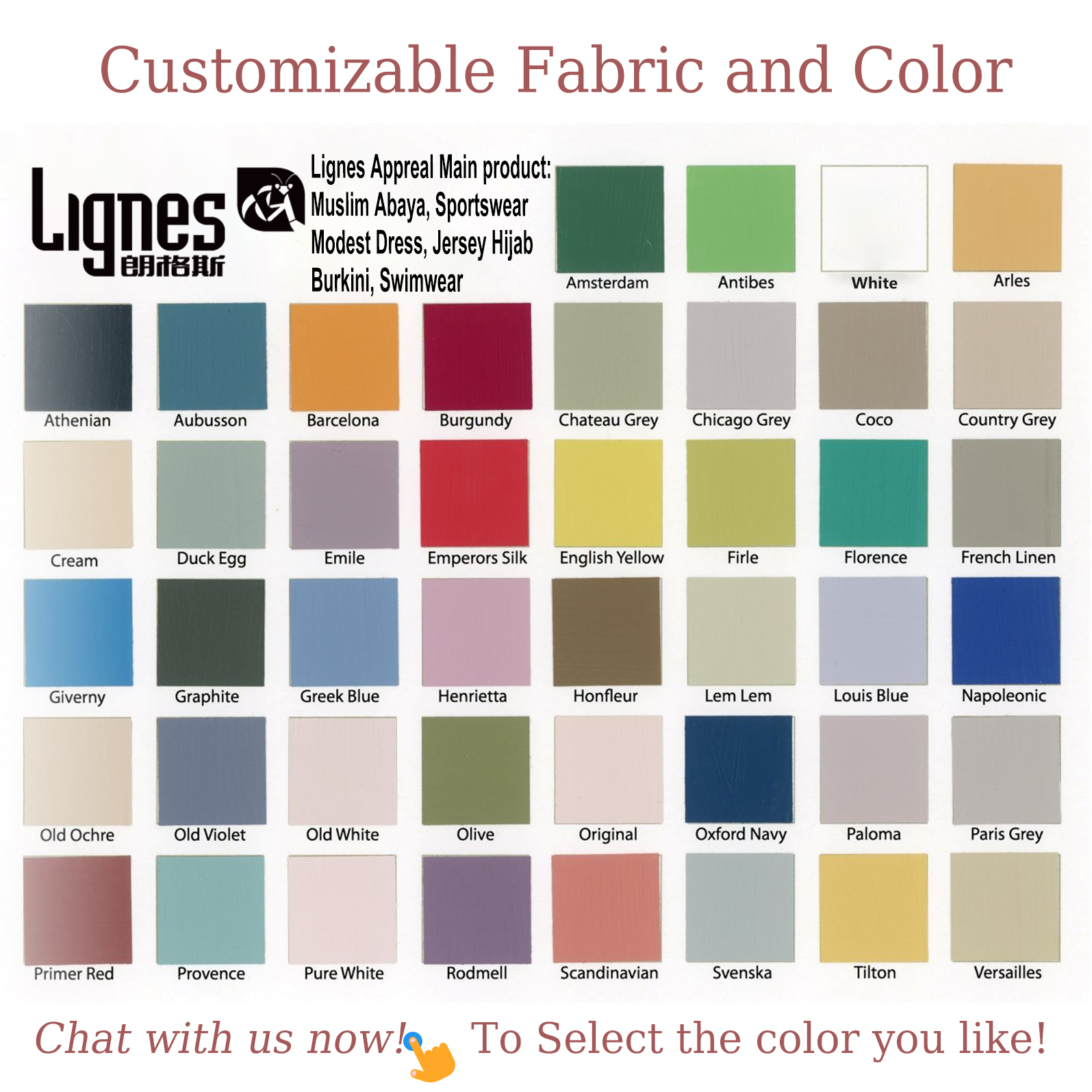 Couleur et tissu personnalisés