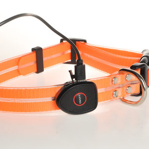 <span class=keywords><strong>Collar</strong></span> LED para mascotas recargable por USB para perros, nailon impermeable con luz intermitente de patrón sólido, hecho de material plástico de poliéster - Product Image 3