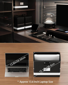 1 paquete de caja de seguridad portátil impermeable ignífuga negra con asa plegable ignífuga carta documento caja carpeta patrón - Product Image 6