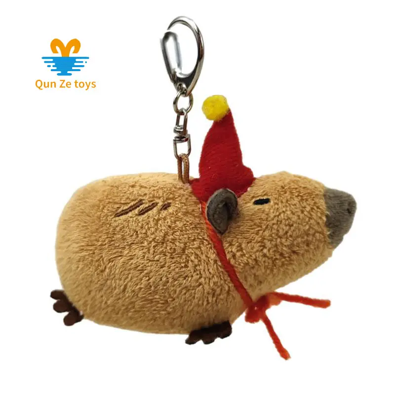 Nuevo diseño gran oferta al por mayor Lindo bolso colgante simulación Capibara felpa llavero Capybara mochila colgante