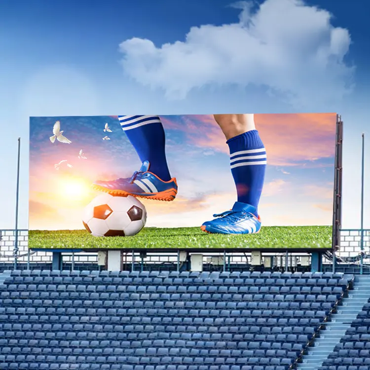 Pantalla Digital de alquiler al aire libre para estadio de fútbol, vídeo perimetral, Led, 960x960mm, P10