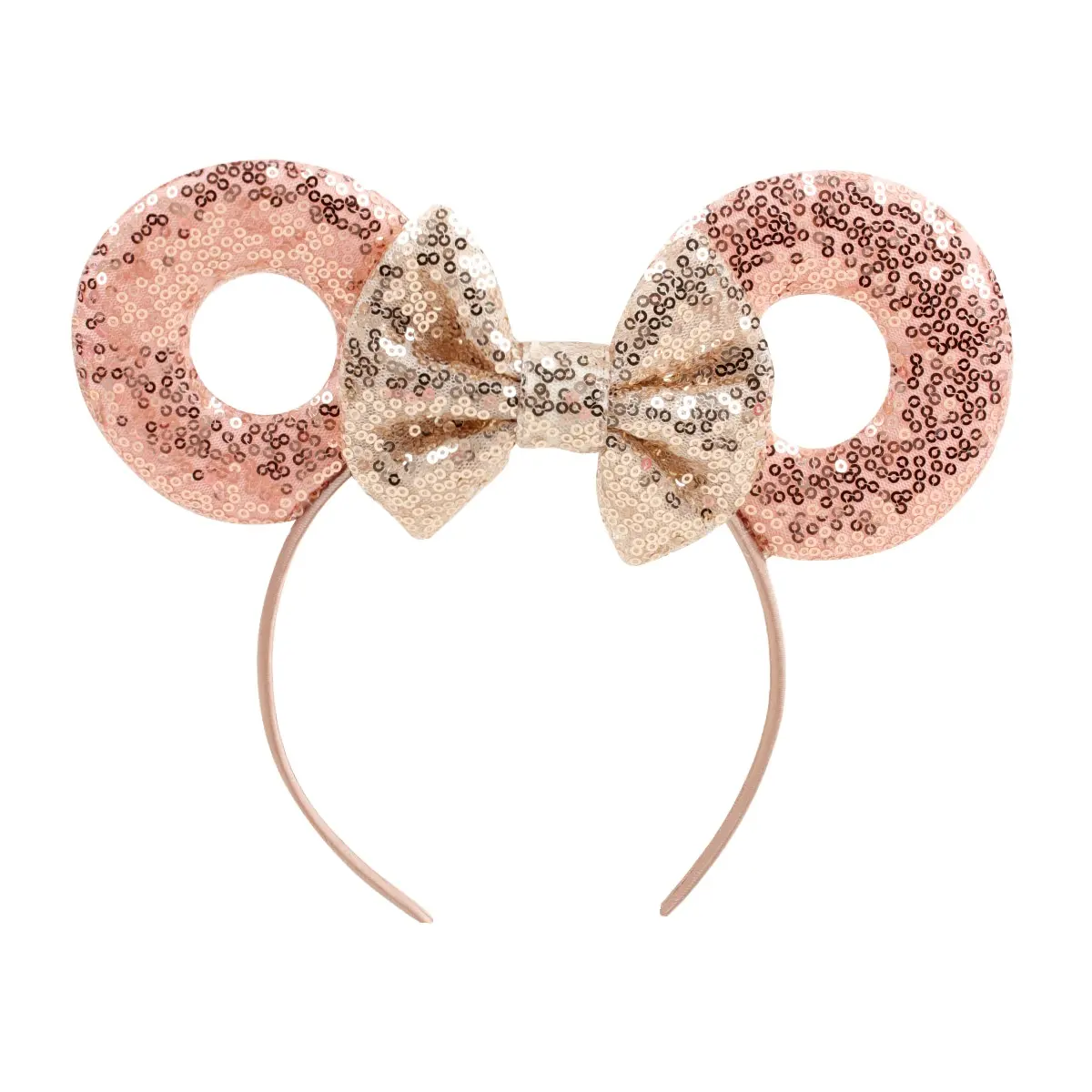 Aliexpress Hot Selling Hair Accessories for Kids Handmade Doughnut Headbands Knotted Headbands Mickey's Ear Bow Decoration