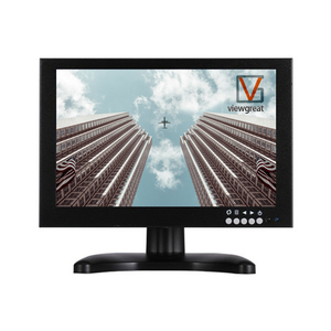 Venta al por mayor Monitor de 10 pulgadas Pantalla LCD de monitor de computadora Pantalla ancha 16:10 Monitor Cctv Entrada de 12V CC - Product Image 1