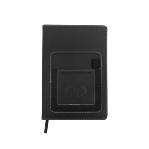 Cuaderno de trabajo/estudio de nuevo diseño con bolsillo pequeño Cuaderno de cuero genuino de escritura suave - Product Image 2