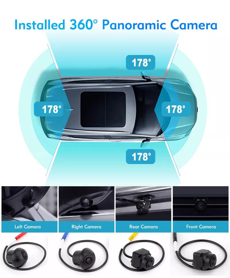 360 car camera Cable Bird View Camera Car 360 Degree Camera Cable Universal Car Reversing Aid Panoramic 3D HD 1080p 360