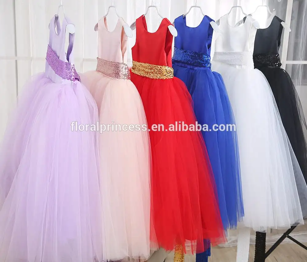 Boutique de gama alta para niños y niñas con tirantes y espalda descubierta, vestido de diseño de vestidos largos para niños, vestido Formal de fiesta con lentejuelas