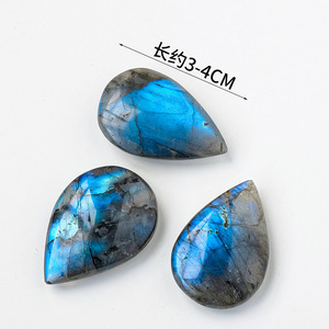 טבעי labradorite הצורה אגס גדול cabochon שטוח בחזרה מכויל דמעה אבני חן אומנות, כל הגדלים הזמינים