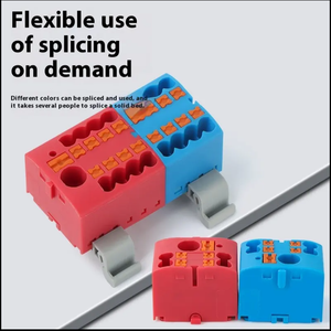 Din Rail <strong>Terminal</strong> <strong>Block</strong> Strip Push-In <strong>Connection</strong> <strong>Spring</strong> Feed Distribution Clamp for Universal Type Electrical Wire Connector - Product Image 4