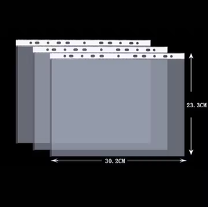 Tùy chỉnh 100 miếng A4 Vòng chất kết dính PP đục lỗ Túi thư mục tập tin Túi 11 lỗ di chuyển trang tập tin bảo vệ Bìa - Product Image 6