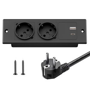 Fabrika akıllı ofis konferans kanepe gizli ab standart fiş montaj gömme güç şeridi 5V2.1A 2 Usb portu ile 2 ab Ac çıkışları