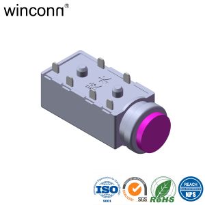 IP67 IP66金闪光6 8P 2.5 3.5直角倾角SMT PA6T PA9T LCP音频插孔电话插孔连接器 - Product Image 2