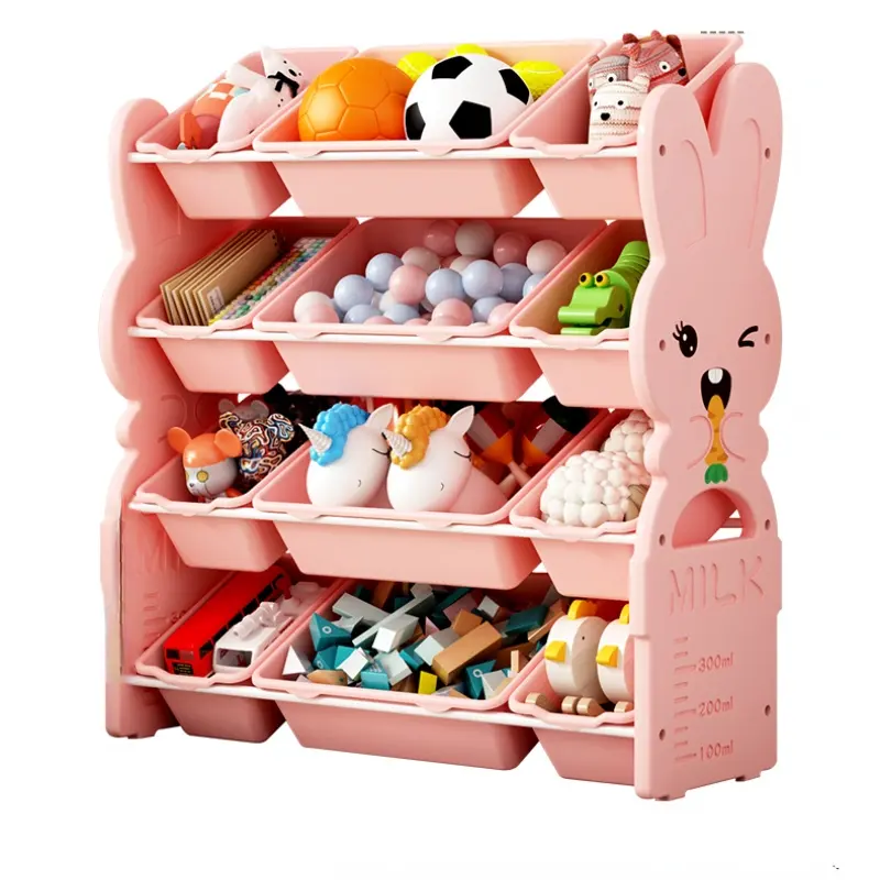 Estante de plástico antideslizante para juguetes de niños, armario de almacenamiento para el hogar, barato, venta al por mayor