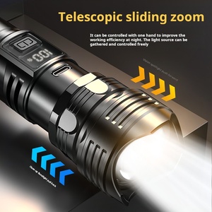 Xinsite mới nhất 3000 lumens Zoomable ABS nhựa ngoài trời ngọn đuốc trắng Laser <span class=keywords><strong>LED</strong></span> khẩn cấp Đèn pin LCD hiển thị điện kỹ thuật số - Product Image 3