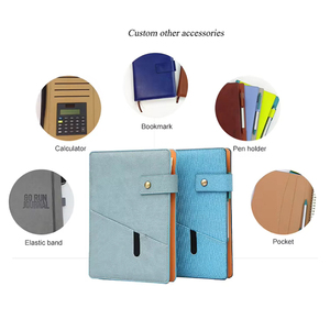 Wholesale Custom A5 <strong>with</strong> <strong>Elastic</strong> Strap Pu Journal Diary <strong>Notebook</strong> <strong>Printed</strong> Brand Logo Diary Notepad Note Book PU Leather <strong>Notebook</strong> - Product Image 5