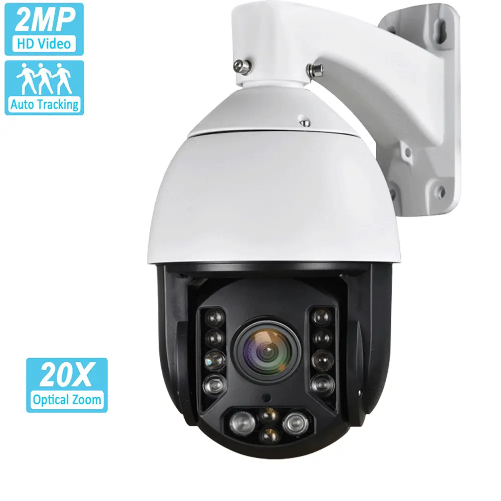 Nuevo diseño 2MP humanos de detección de alta velocidad Domo ip ir cámara ip 66 impermeable zoom al aire libre cámara domo