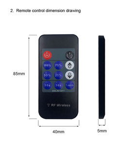 LEDライトストリップLEDコントローラと11キーリモート接続ディマースイッチコントローラ - Product Image 5