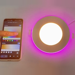 Manufactory Export to <strong>U</strong>.<strong>S</strong>. C.A. Smart WiFi <strong>Control</strong> 5CCT + RGBCW 4/6 Inch LED Pot Lights with Night Light - Product Image 1
