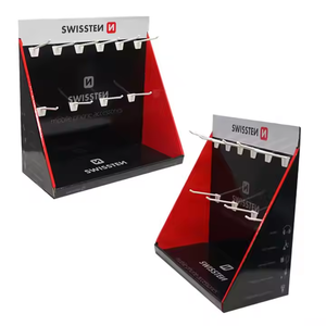 Expositores de mostrador de cartón de promoción de supermercado de diseño personalizado plegables con ganchos - Product Image 2