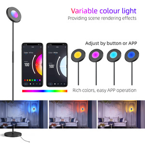 ไฟห้องนั่งเล่นทันสมัย Led หลากสี,โคมไฟตั้งพื้นอัจฉริยะ Rgb นอร์ดิกพร้อมรีโมท - Product Image 3