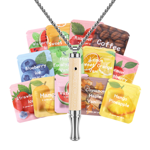 Hương vị trái cây Vaporizer breathwork chanh lộng lẫy ngừng hút thuốc chấm dứt tinh dầu Mặt dây chuyền không khói Ống hít Vòng cổ - Product Image 1