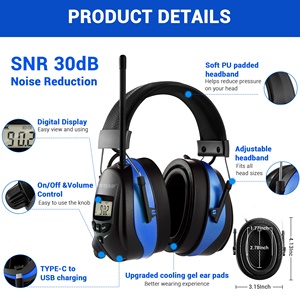 Высококачественные цифровые наушники для внутренней связи с защитой слуха с радио и Bluetooth - Product Image 2