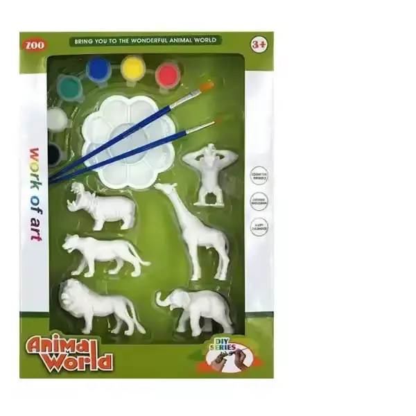 12 set di disegno colorato 3D modello di pittura Kit di giocattoli dinosauro fatto da te