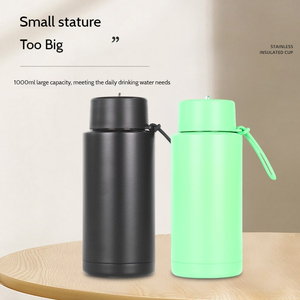 Özelleştirilmiş 304 paslanmaz çelik yalıtımlı fincan büyük kapasiteli <span class=keywords><strong>34oz</strong></span> açık spor su ısıtıcısı stokta soğuk araba fincan tutmak