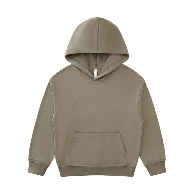 Sweat à capuche gris terre