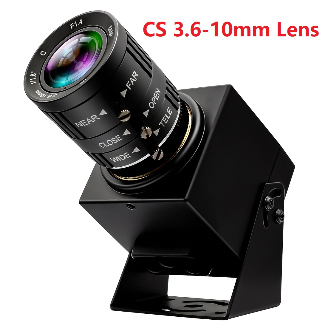 Objectif noir CS 3,6-10 mm