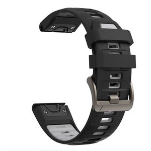 Dual-Color Silicone Watch Band for Garmin <strong>Fenix</strong> 8 <strong>Fenix</strong> 7 Official Style 22mm 26mm - Product Image 5