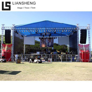 <strong>Sloped</strong> Triangle Shape Aluminum Alloy Frame Outdoor Concert Event Stage <strong>Truss</strong> System With Speaker Hanging - Product Image 4