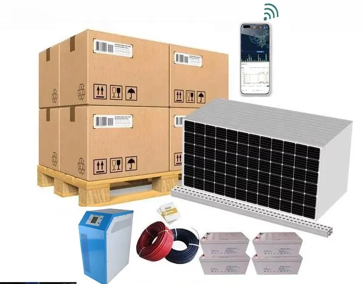 Kit de panel solar fotovoltaico de 10kw/ 30kw y 15KW, sistema de energía solar para uso doméstico, fuera de la red, 5kw, MPPT