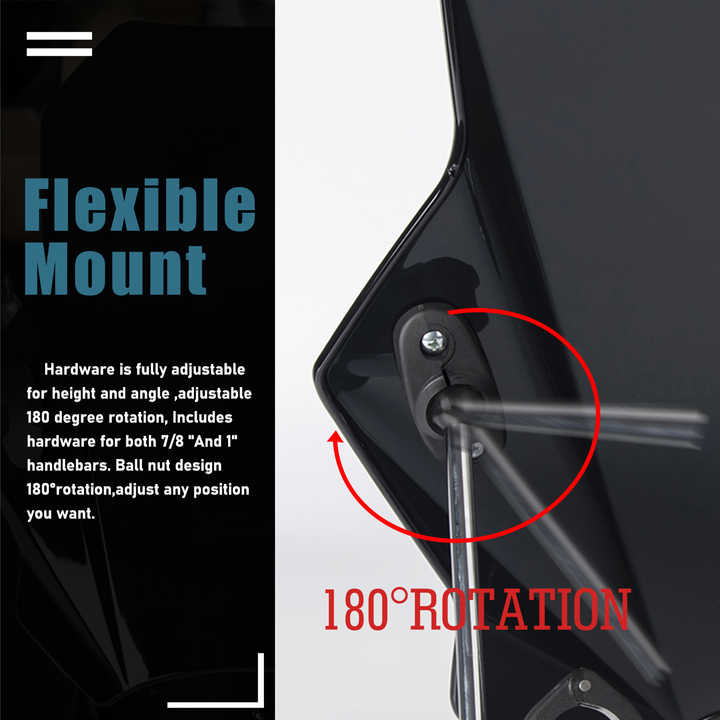 XXUN Motorcycle WindShield Windscreen with Bracket Universal All Years for Yamaha Kawasaki BMW Suzuki Ducati Accessories
