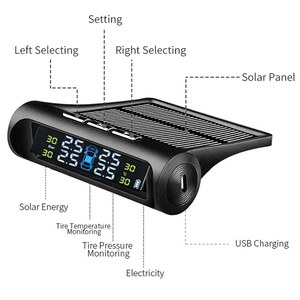 Dalos TPMS Năng Lượng Mặt Trời Chống Nước Giám Sát Áp Suất Lốp Cảm Biến TPMS Bên Trong TPMS Chạy Bằng Năng Lượng Mặt Trời Chạy Bằng USB TPMS - Product Image 2