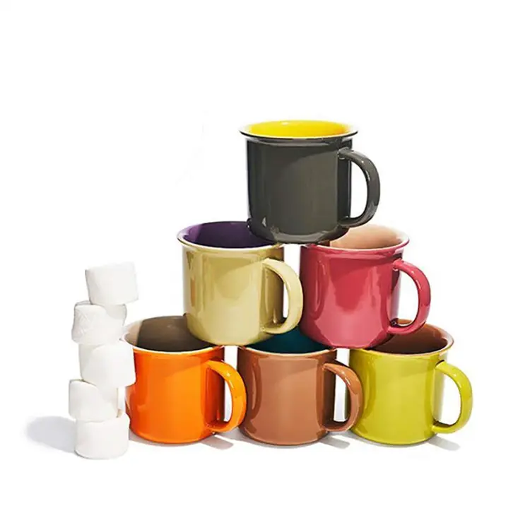 Tasses en porcelaine au design élégant de style européen moderne tasses à café amusantes uniques avec poignée