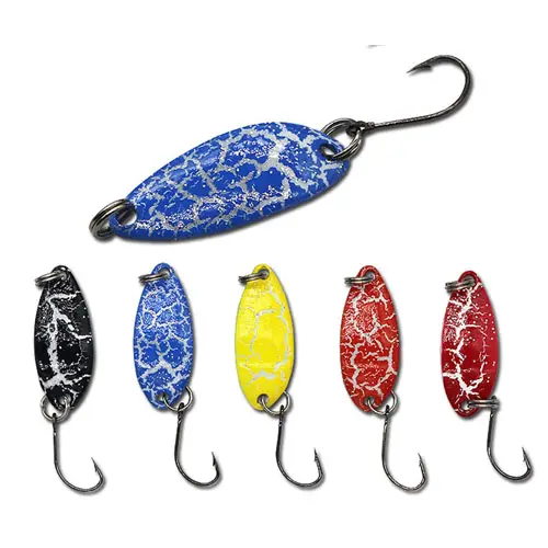 3.5cm 3g métal dur de pêche cuillère appâts leurres Artificiels Swimbait Wobbler Leurre Pêche À La Truite Cuillère