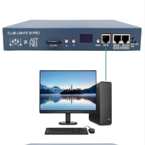 GC 6612 PRO 12-Port RGB LED Controller in metallo Online Display Offline immagine Video DMX 512 Controller digitale - Product Image 3