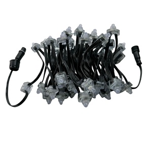 100ct/<strong>String</strong> DC12-24V Square 12mm <strong>WS2811</strong> IC RGB Addressable <strong>Pixel</strong> <strong>Node</strong>,18AWG Black 4 Inch Wire IP68 0.24W/<strong>Pixel</strong> - Product Image 4