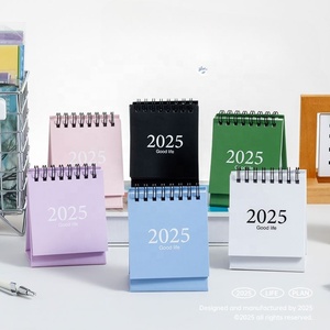 2024 2025 creativo Mini calendario decorazione Desktop versione inglese piano Check-in Notebook uso come cornice per foto - Product Image 1