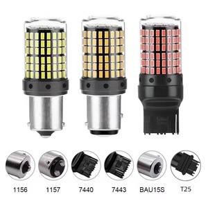 T20ไฟเบรกสัญญาณเลี้ยวสำหรับรถยนต์1156 ba15s 1157 3156 3157 7440หลอดไฟ LED 88 7443 - Product Image 2