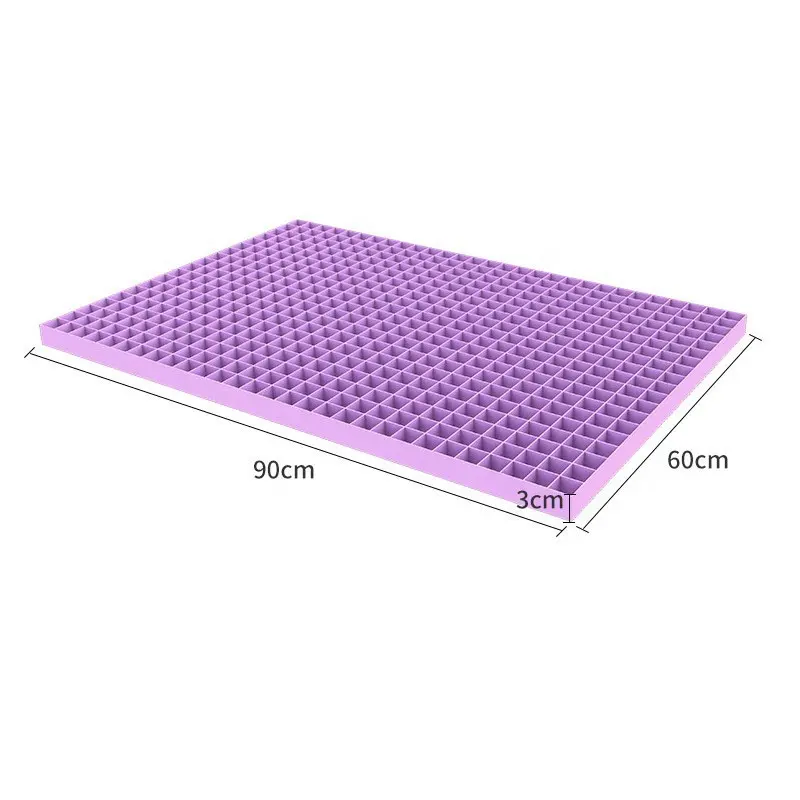 Özelleştirilebilir TPE silikon soğutma jeli yatak Topper katman katlanır yatak için TPE mor yatak Topper